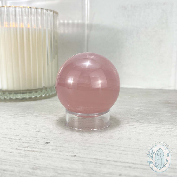 Polished Rose Quartz Sphere