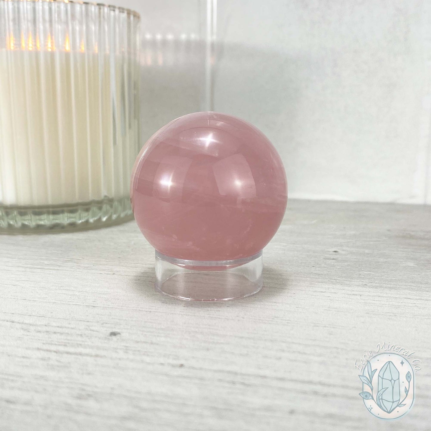 Polished Rose Quartz Sphere