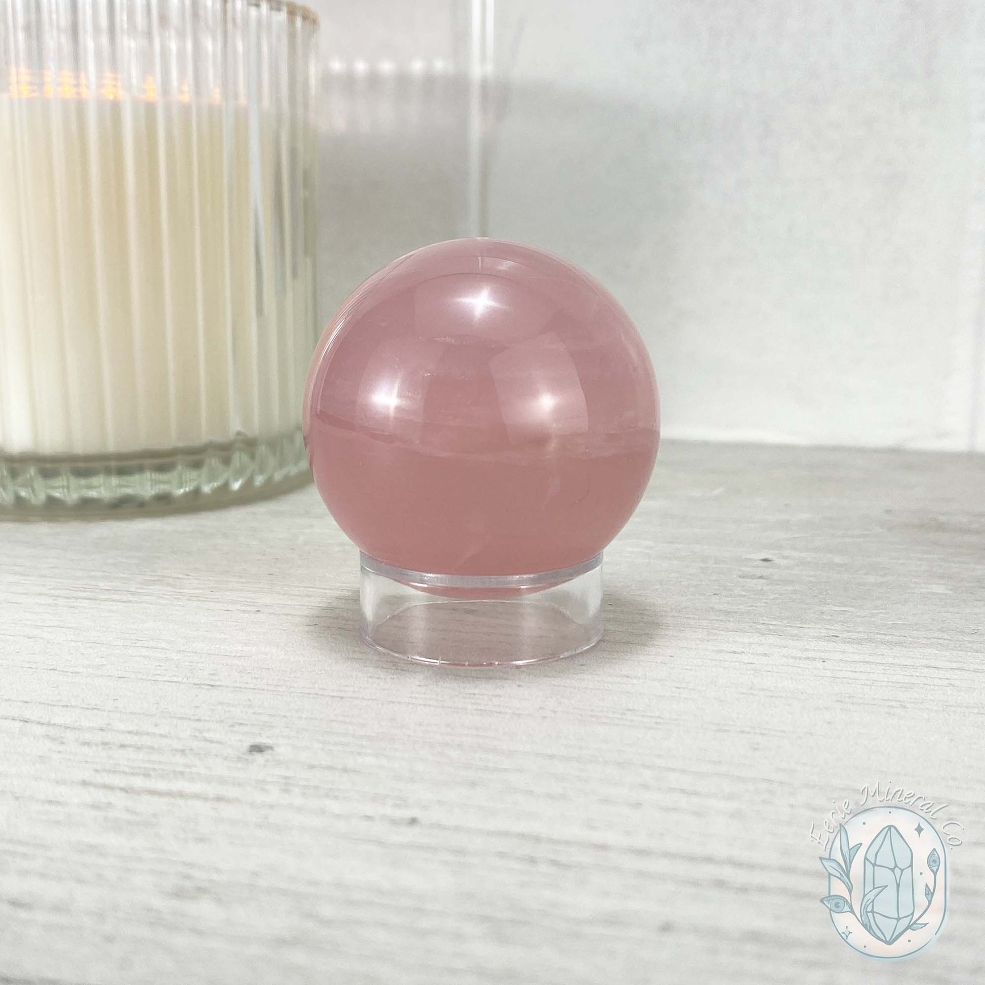 Polished Rose Quartz Sphere