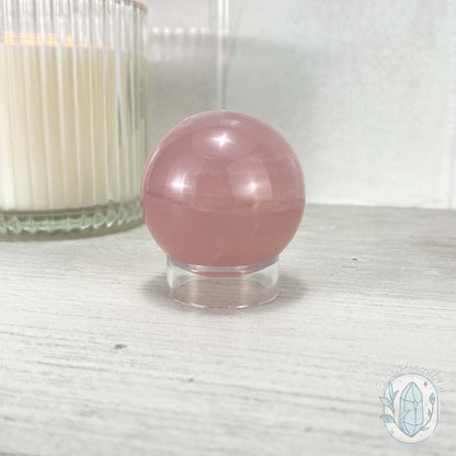 Polished Rose Quartz Sphere