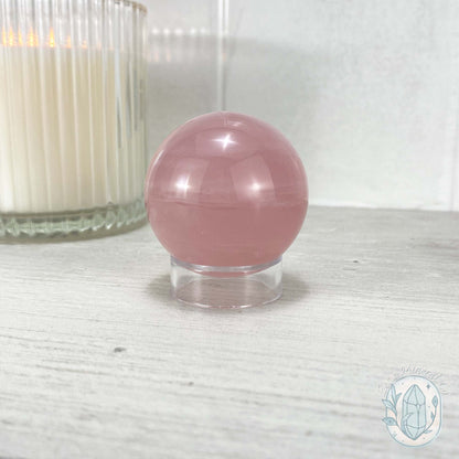 Polished Rose Quartz Sphere