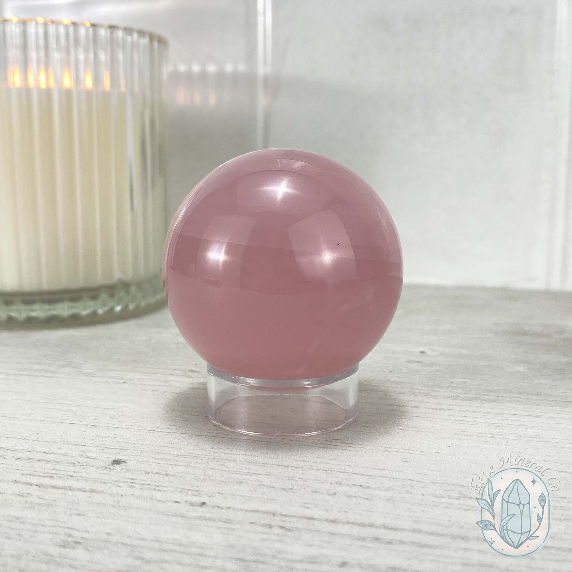 Polished Rose Quartz Sphere