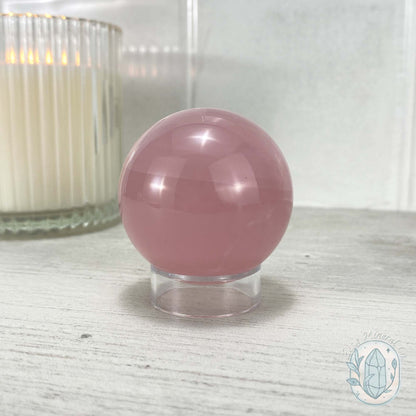 Polished Rose Quartz Sphere