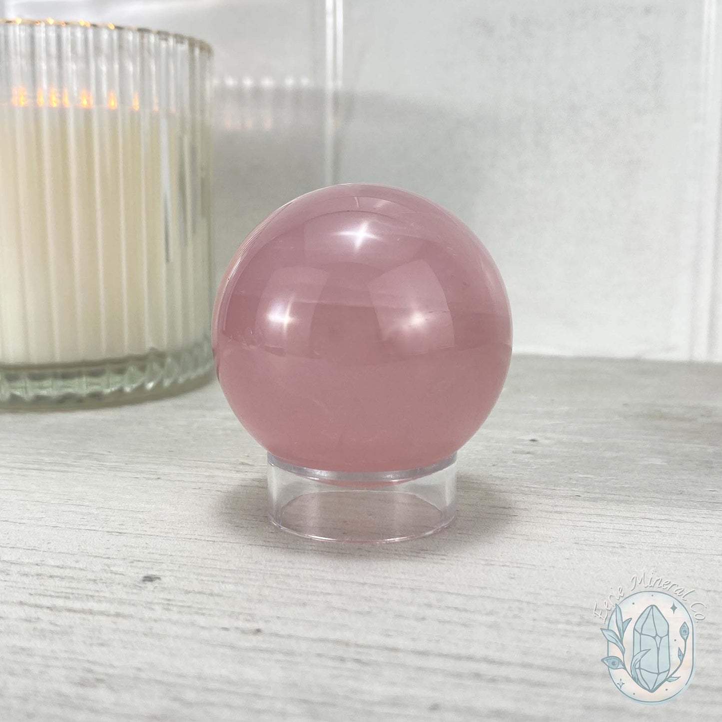 Polished Rose Quartz Sphere