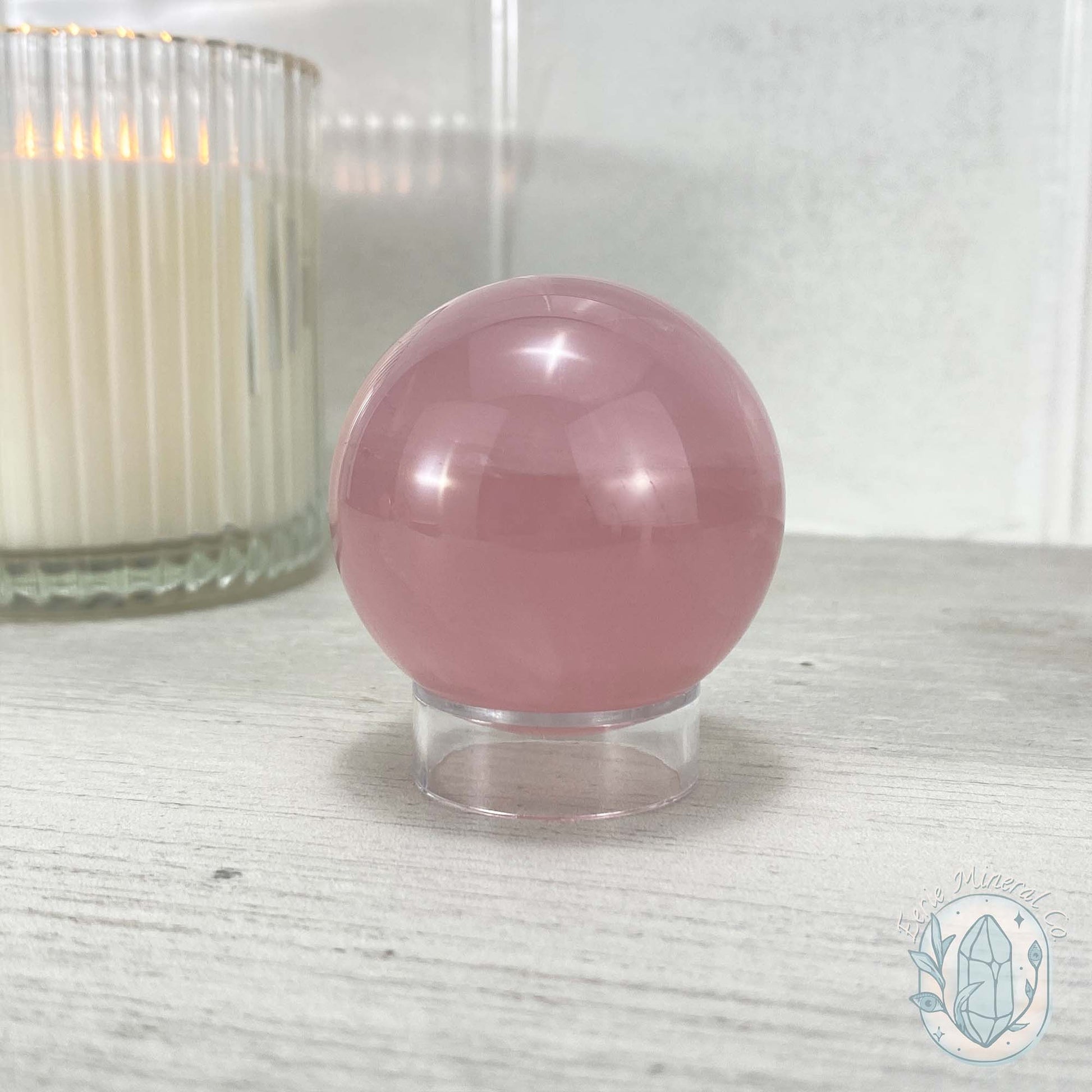 Polished Rose Quartz Sphere