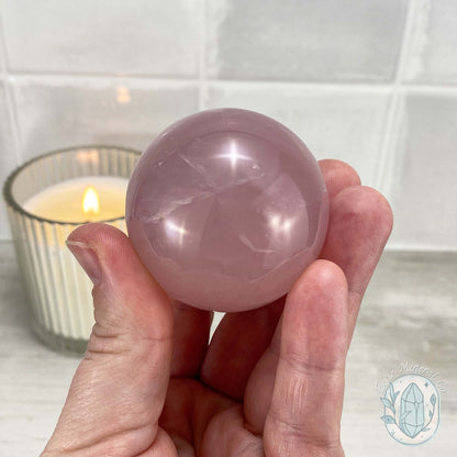 Polished Rose Quartz Sphere