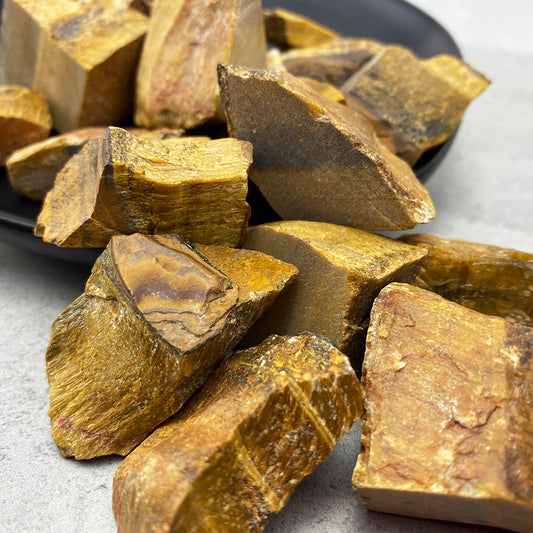 Medium Sized Natural Tiger Eye Rough Stones