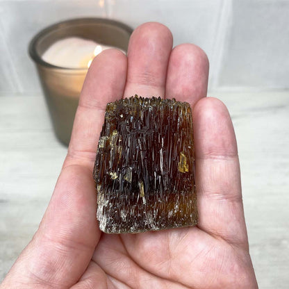 Raw Amber Calcite Crystal Specimens