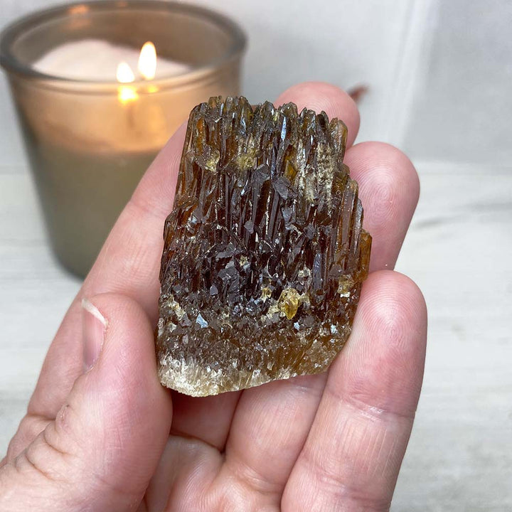 Raw Amber Calcite Crystal Specimens