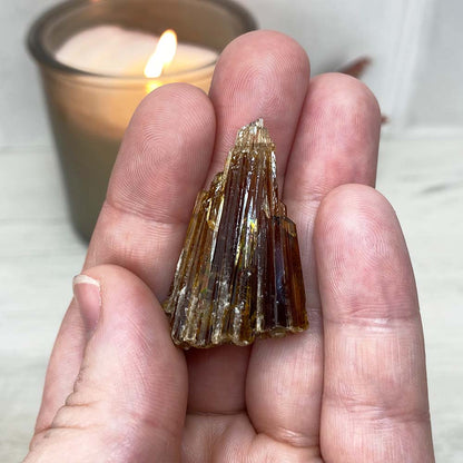 Raw Amber Calcite Crystal Specimens