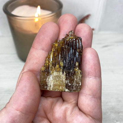 Raw Amber Calcite Crystal Specimens