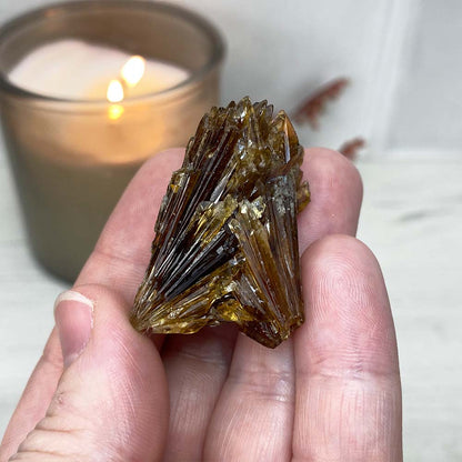 Raw Amber Calcite Crystal Specimens