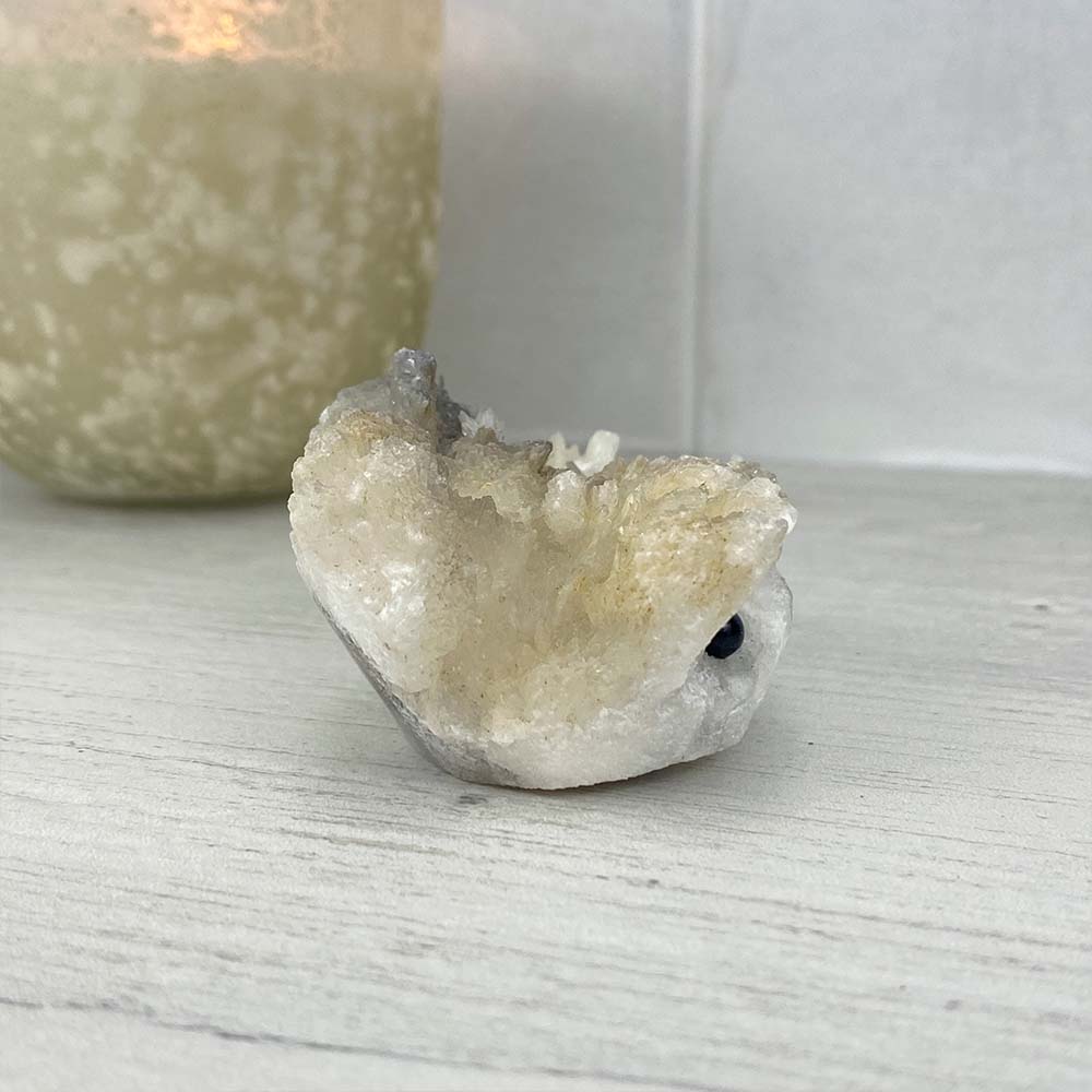 Scolecite Specimen Hedgehog Carving