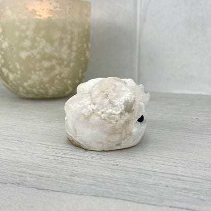 Scolecite Specimen Hedgehog Carving