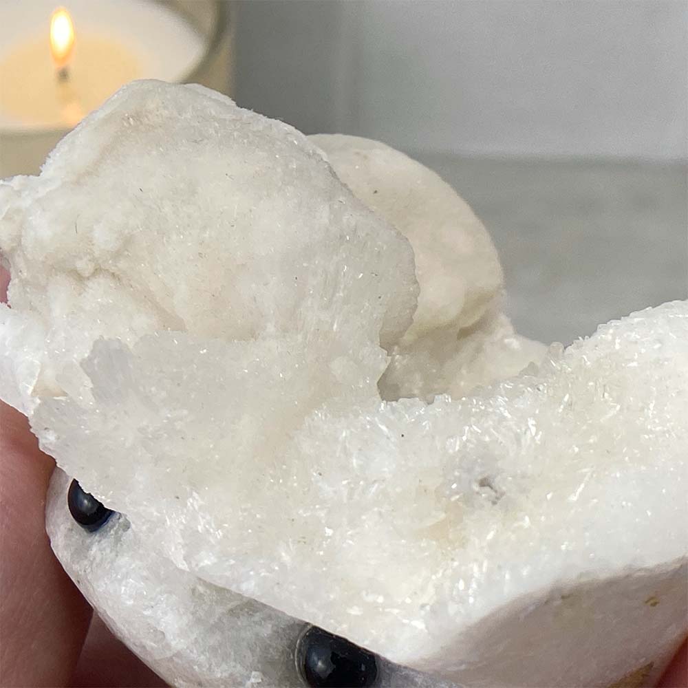 Scolecite Specimen Hedgehog Carving