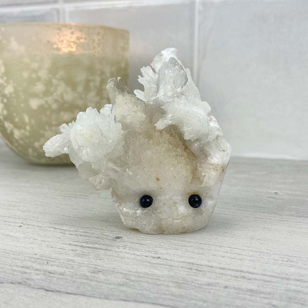 Scolecite Specimen Hedgehog Carving