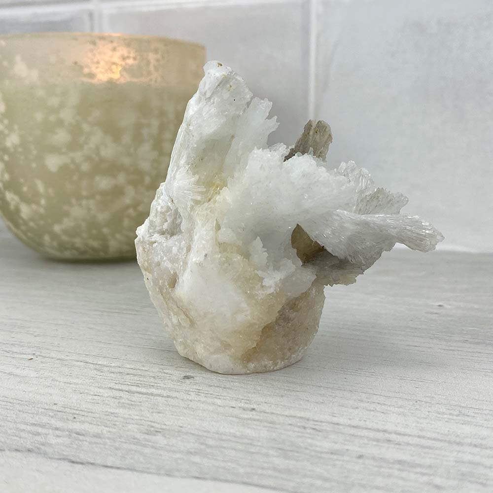 Scolecite Specimen Hedgehog Carving