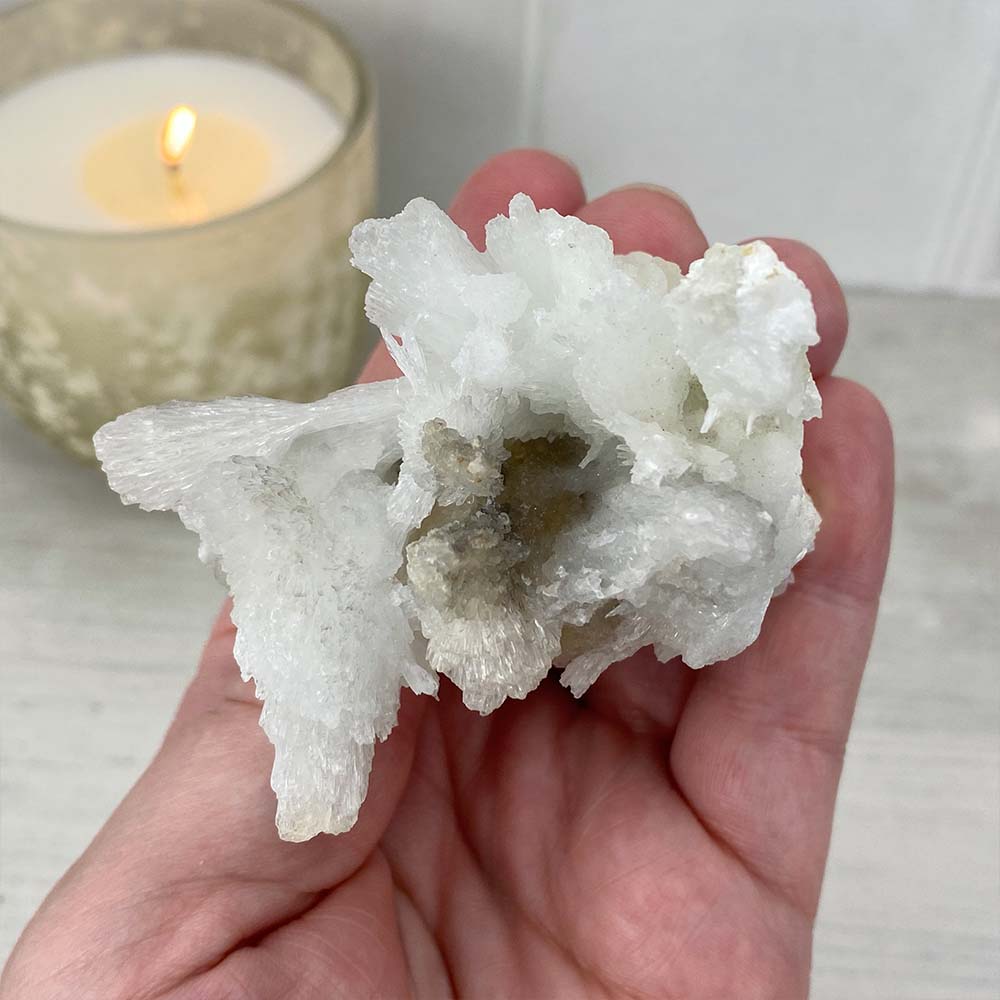 Scolecite Specimen Hedgehog Carving
