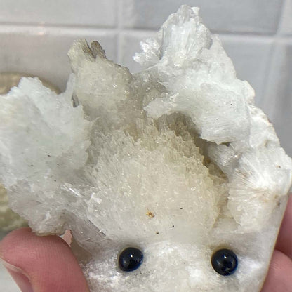 Scolecite Specimen Hedgehog Carving