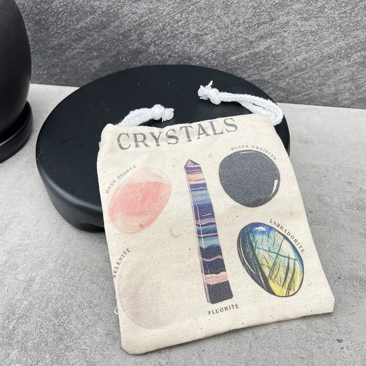Small Canvas Stone Collection Bags