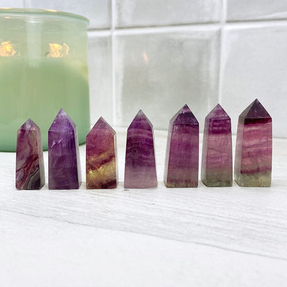Small Polished Purple Fluorite Towers
