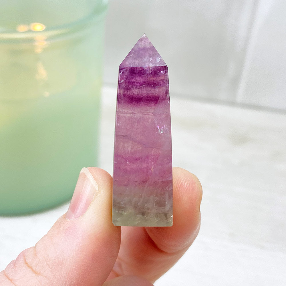 Small Polished Purple Fluorite Towers