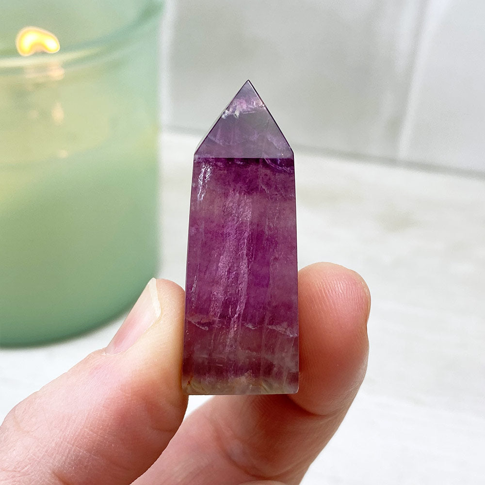 Small Polished Purple Fluorite Towers