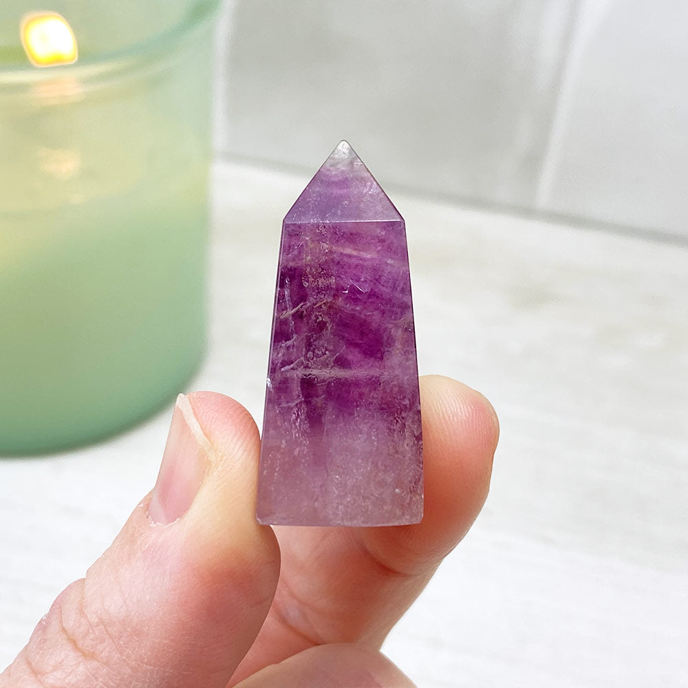 Small Polished Purple Fluorite Towers