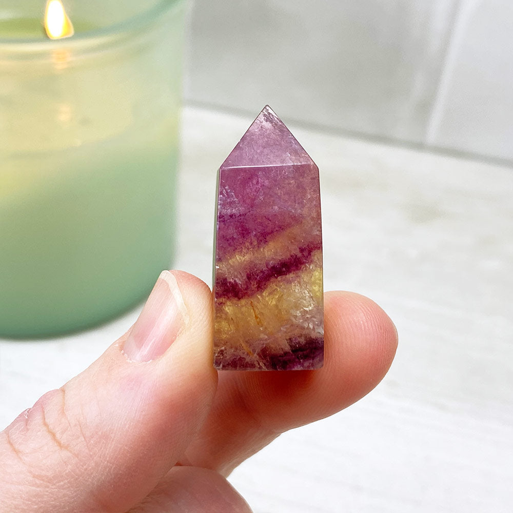Small Polished Purple Fluorite Towers