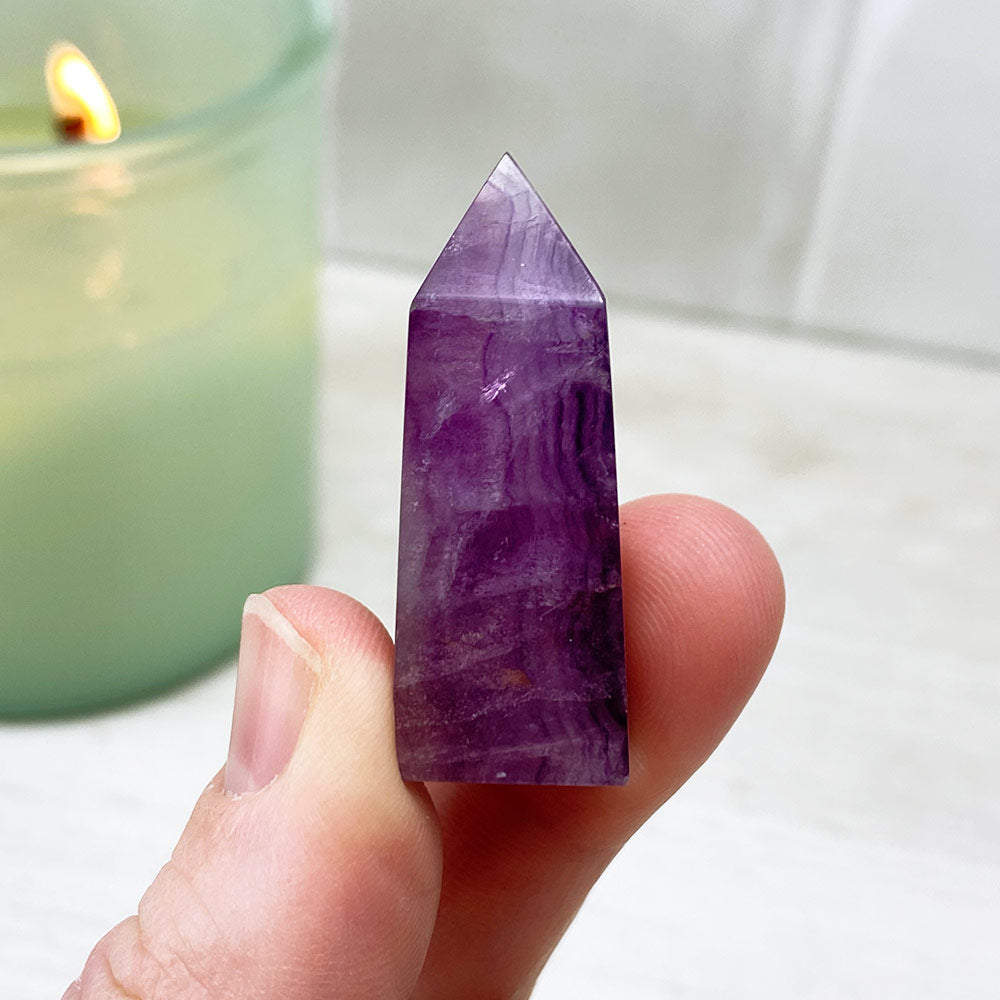 Small Polished Purple Fluorite Towers