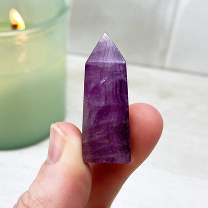 Small Polished Purple Fluorite Towers
