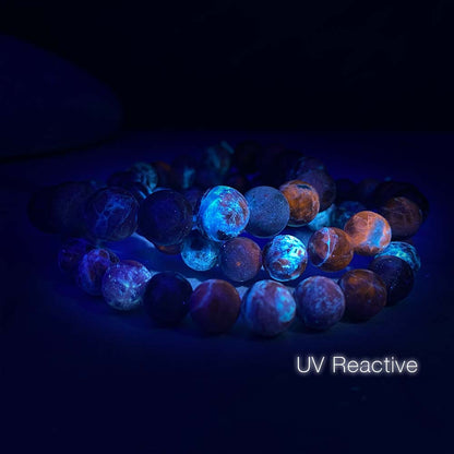 UV Reactive Sodalite Beaded Gemstone Stretch Bracelet
