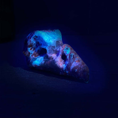 Sodalite Raven Skull Carving