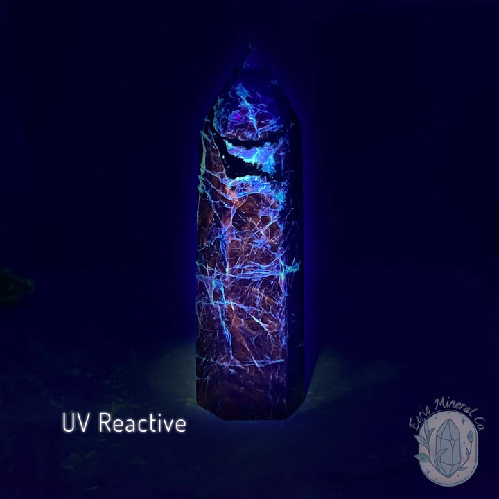 UV Reactive Polished Natural Sodalite Tower