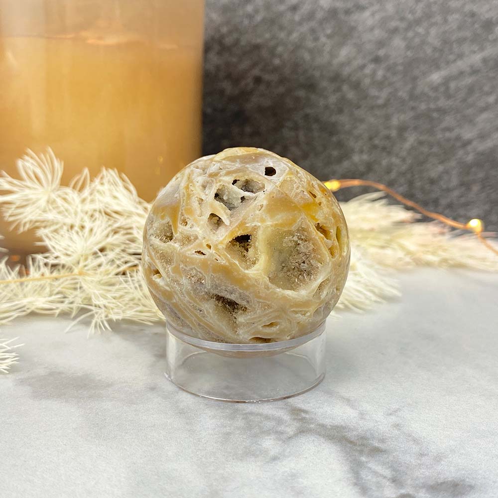 Polished Druzy Sphalerite Sphere