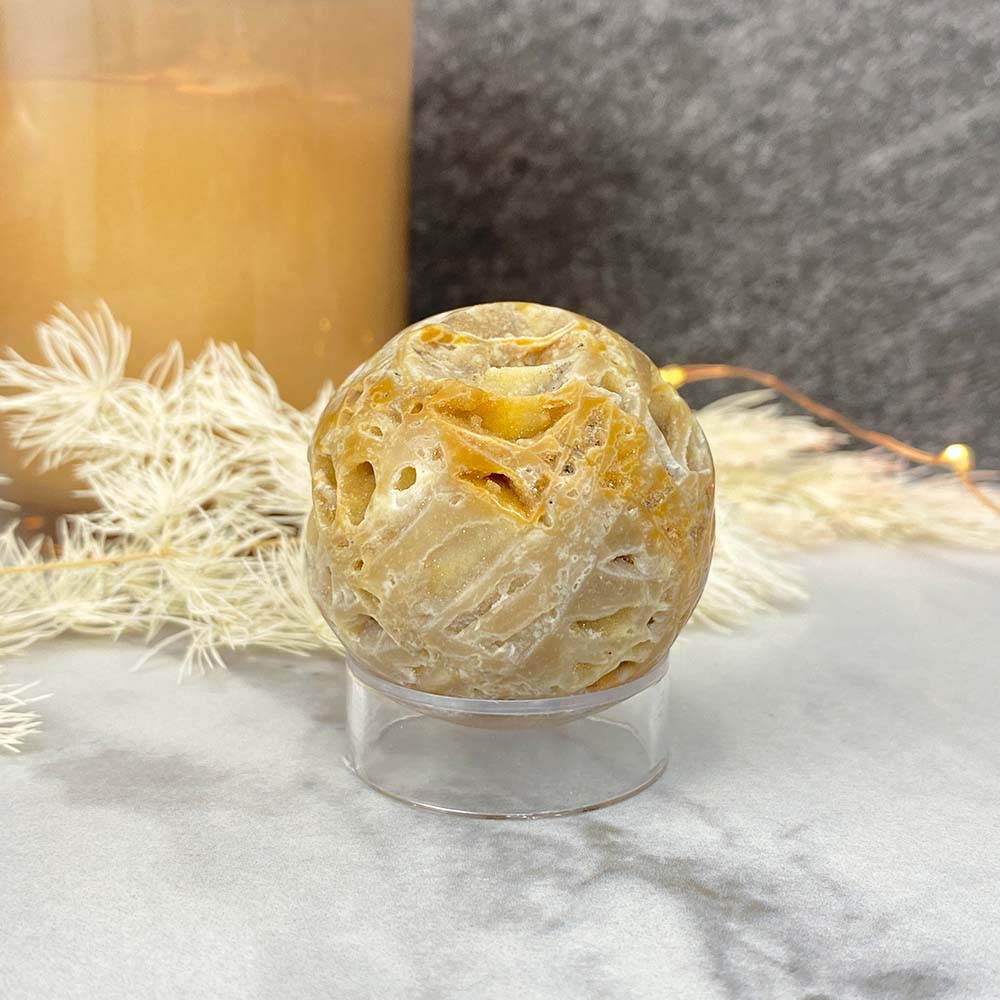Polished Druzy Sphalerite Sphere
