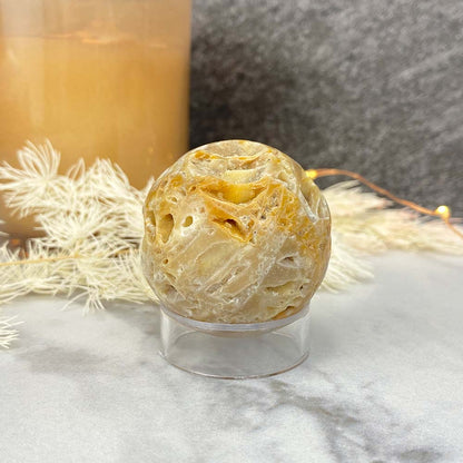 Polished Druzy Sphalerite Sphere