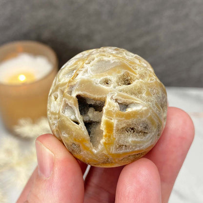 Polished Druzy Sphalerite Sphere