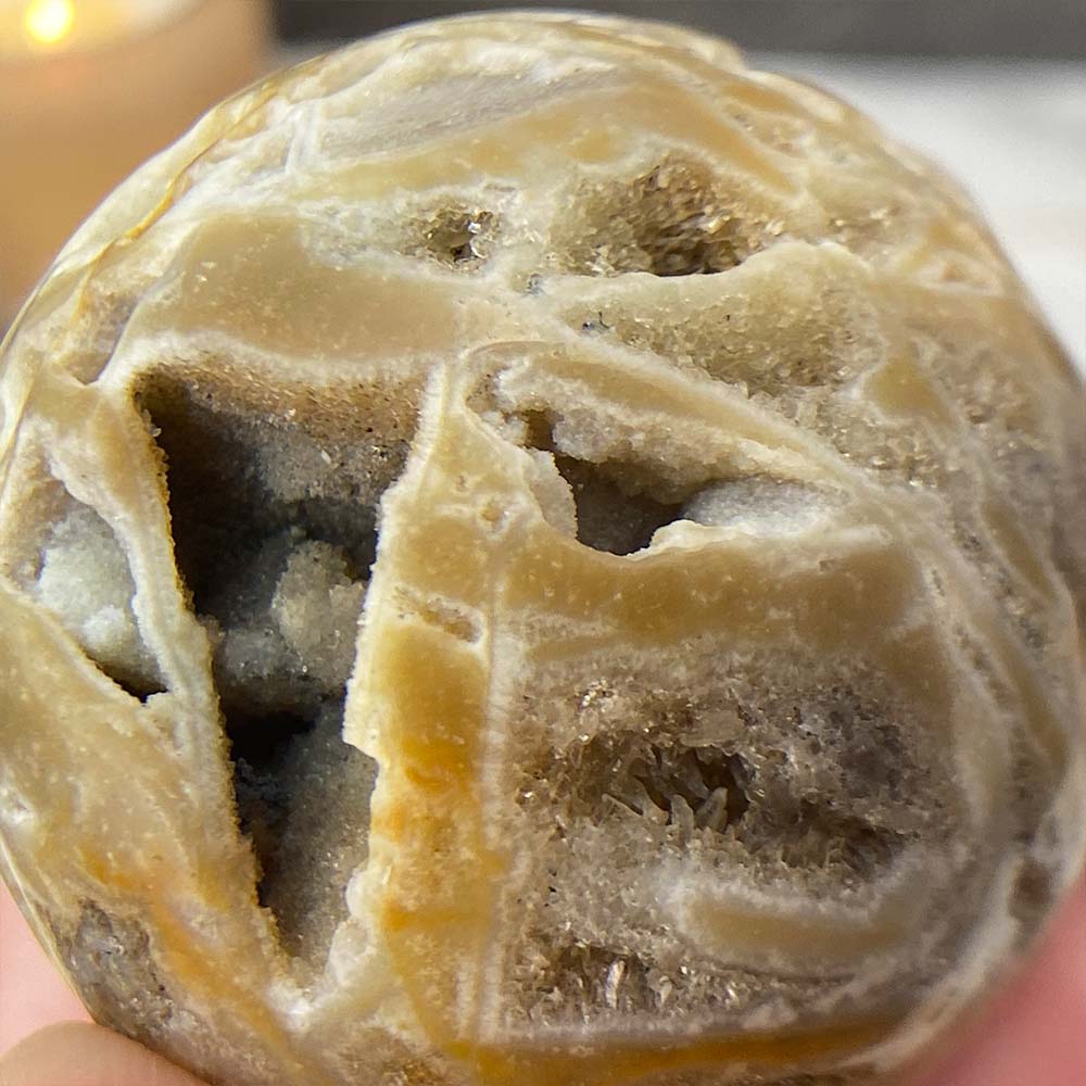 Polished Druzy Sphalerite Sphere