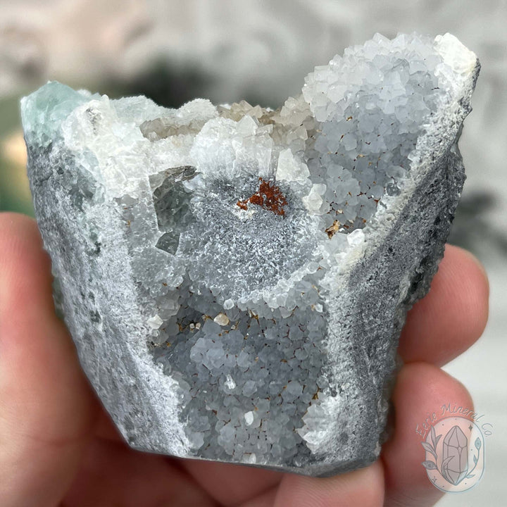 Natural Druzy Green Sugar Fluorite Specimen