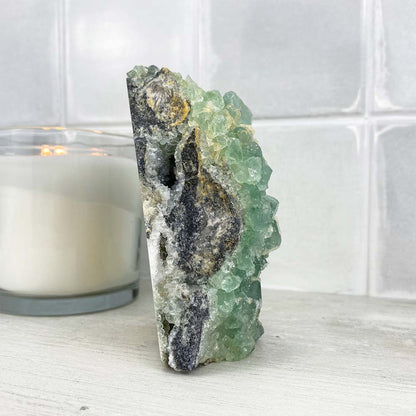 Natural Green Sugar Fluorite Specimen