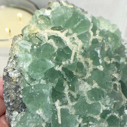 Natural Green Sugar Fluorite Specimen