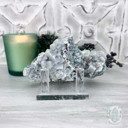 Natural Druzy Green Sugar Fluorite Specimen