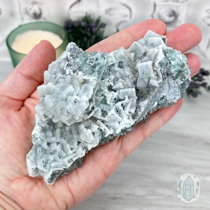 Natural Druzy Green Sugar Fluorite Specimen