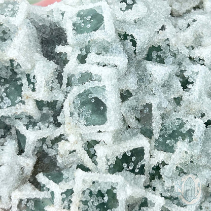 Natural Druzy Green Sugar Fluorite Specimen