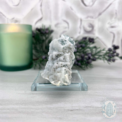 Natural Druzy Green Sugar Fluorite Specimen