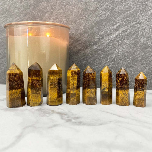 Polished Mini Tiger Eye Towers