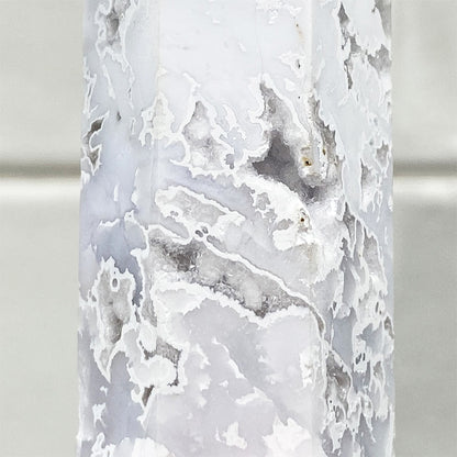 Polished White Druzy Agate Tower