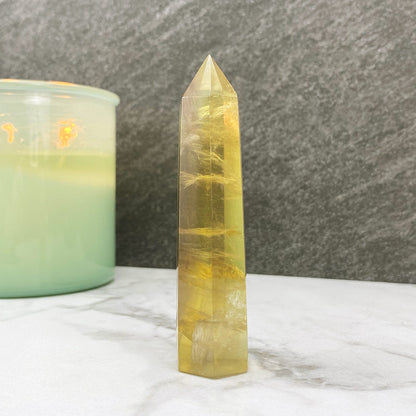 Polished Yellow Fluorite Tower