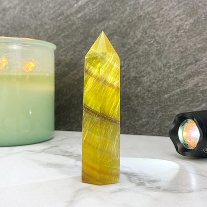 Polished Yellow Fluorite Tower